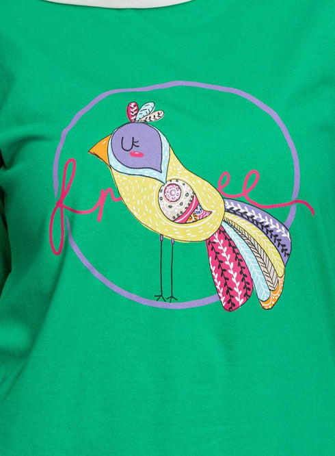 Green Printed Long - Sleeve Design 38 - Khotwh